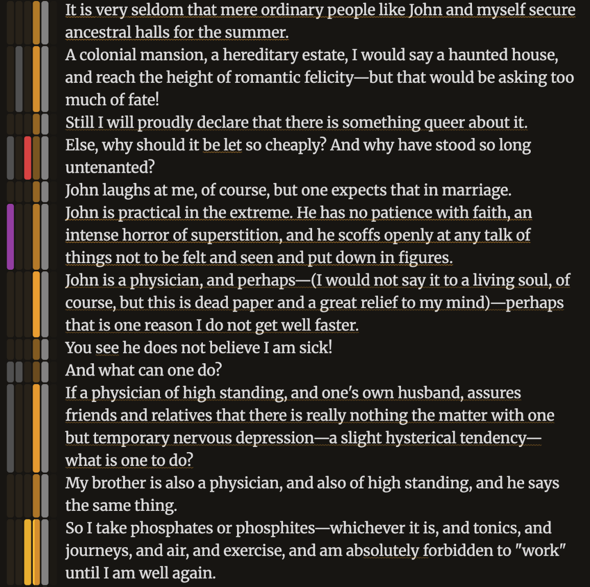 Prose DNA Lens Visualization